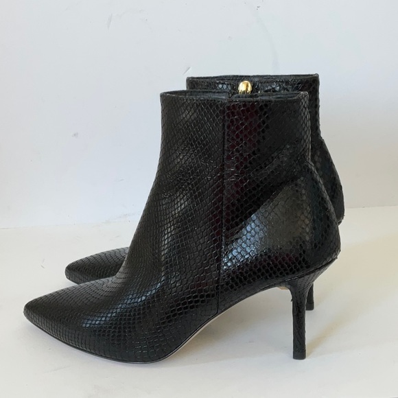 L´AGENCEAimee Stiletto Ankle Bootie in Black Snakeskin...